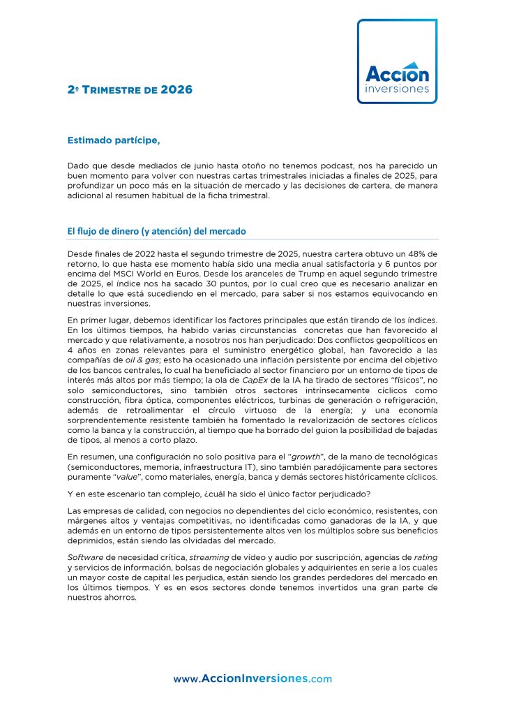 Carta Trimestral 2T 2026 Acción Global Fi